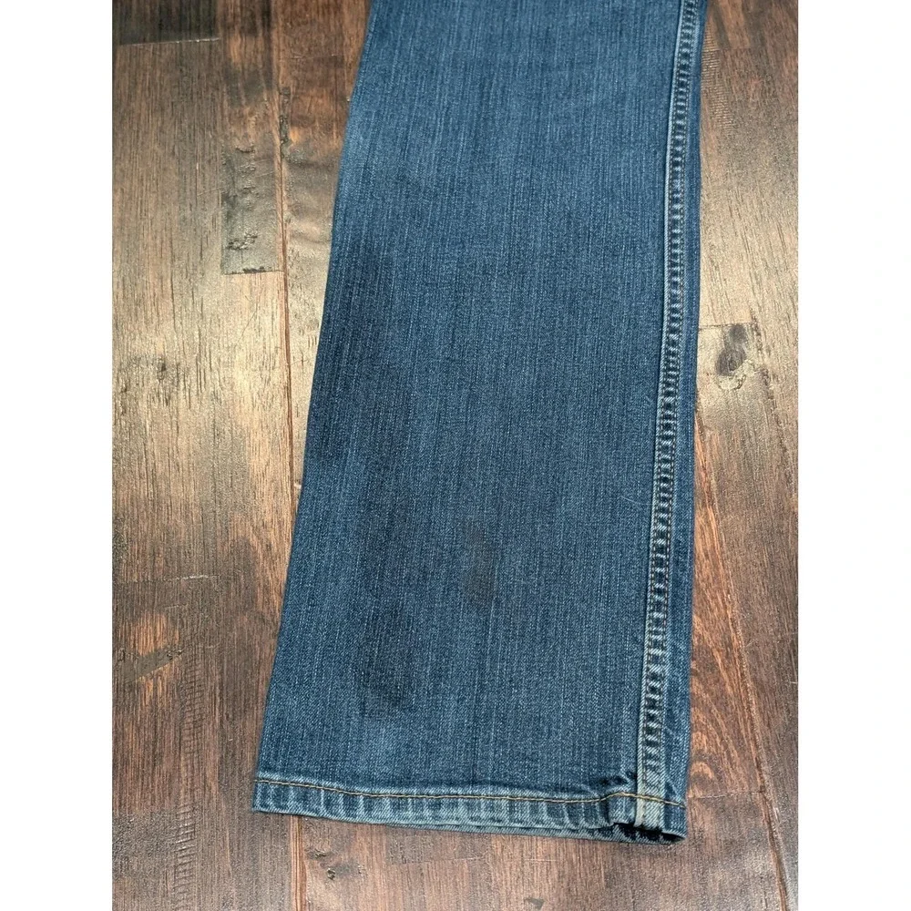 Carhartt Jeans Mens 34x34 Blue Rugged Flex Straight Leg Stretch Denim Paint - Picture 13 of 16